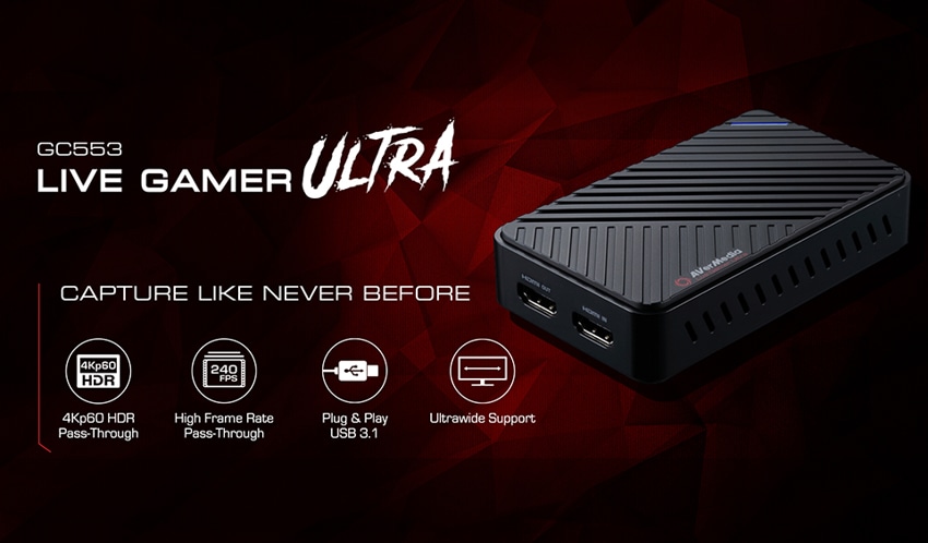 Placa video de captura streaming AVerMedia LIVE Gamer ULTRA