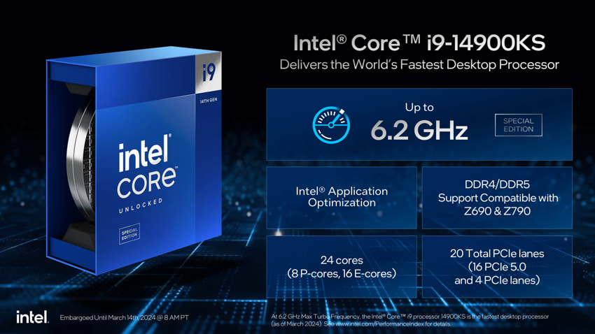Intel Core i9-14900KS Cel mai rapid procesor din lume 2024
